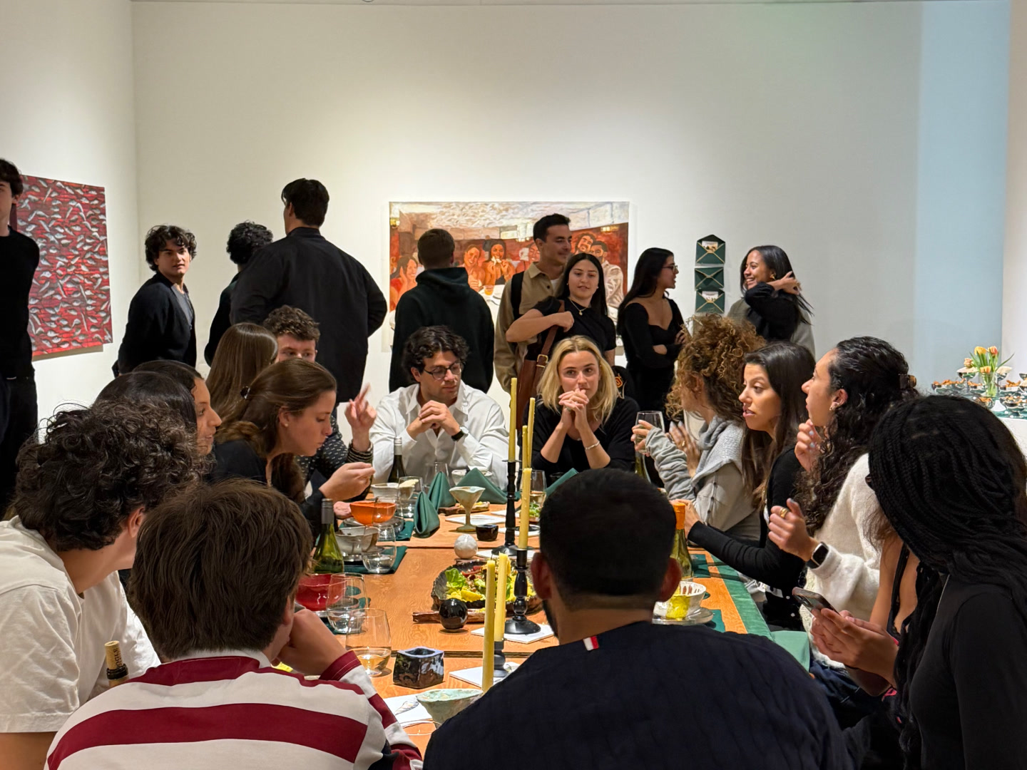 Guests at the table during the opening.
